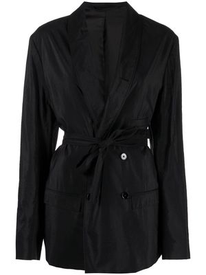 Lemaire belted double-breasted jacket - Black