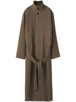 LEMAIRE belted long coat - Brown