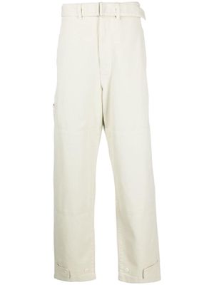 Lemaire belted straight-leg jeans - Green