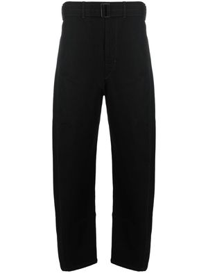 Lemaire belted straight-leg trousers - Black