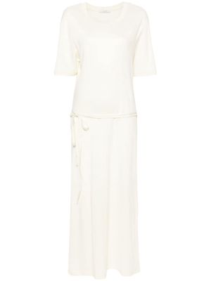 LEMAIRE belted T-shirt maxi dress - Yellow