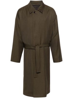 LEMAIRE belted twill midi coat - Green