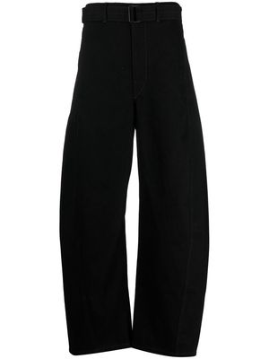 Lemaire belted wide-leg trousers - Black