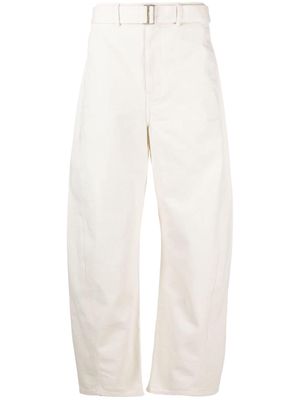 Lemaire belted wide-leg trousers - White