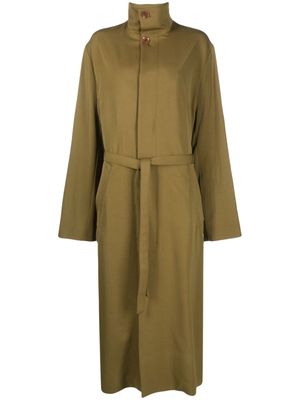Lemaire belted wool coat - Green