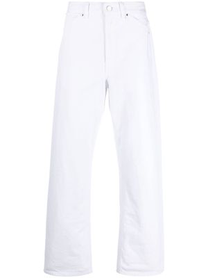 Lemaire bleach-wash straight-leg jeans - White