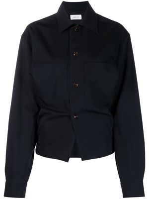 Lemaire blouson-sleeve wool shirt - Black