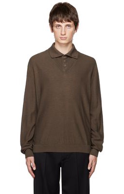 Lemaire Brown Trompe-L'ail Polo
