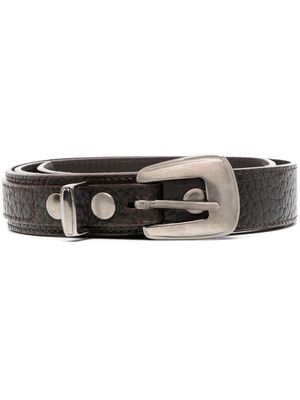Lemaire buckle-fastening leather belt - Brown