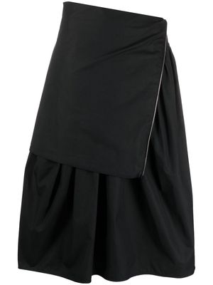 LEMAIRE Bustier high-waist midi skirt - Black