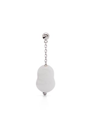 LEMAIRE carved-stone single earring - White