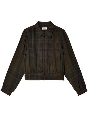 LEMAIRE checked cropped shirt - Brown