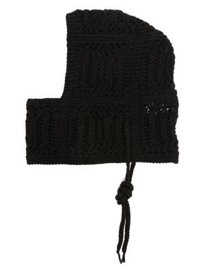 Lemaire chunky-knit balaclava - Black