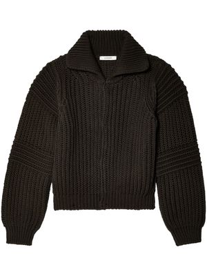 LEMAIRE chunky-knit cotton cardigan - Brown