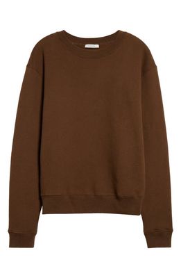 Lemaire Cotton & Wool Sweatshirt in Dark Tobacco Br501