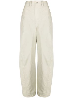 Lemaire cotton straight-leg trousers - Green