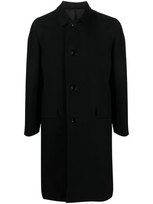 Lemaire cotton-wool single breasted coat - Black