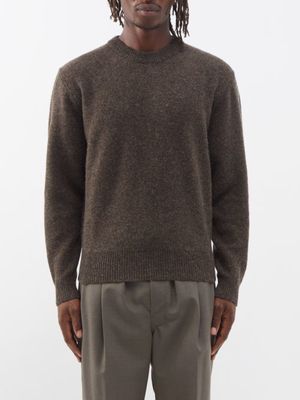 Lemaire - Crew-neck Shetland-wool Sweater - Mens - Brown