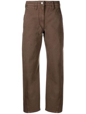 Lemaire cropped straight-leg trousers - Brown
