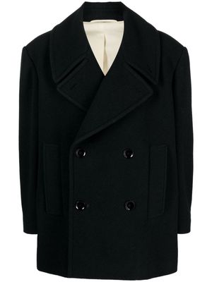 Lemaire double-breasted wool coat - Green