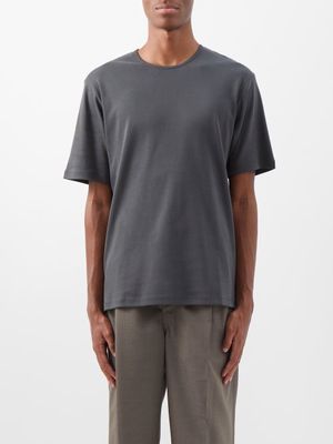 Lemaire - Drop-shoulder Cotton-jersey T-shirt - Mens - Dark Grey