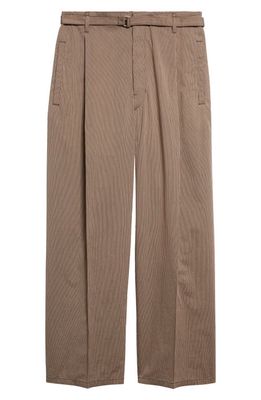 Lemaire Easy Belted Pleated Pants in Mu013 Walnut/Cacao