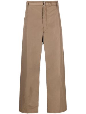 Lemaire Easy belted wide-leg trousers - Brown