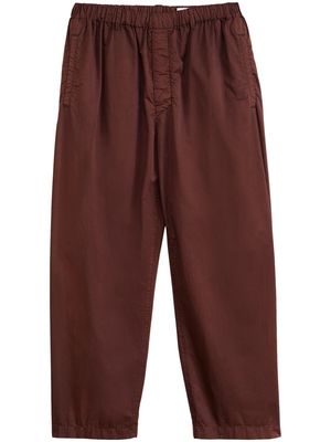 LEMAIRE elasticated-waist cropped trousers - Red