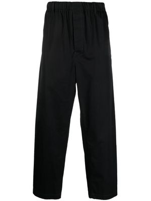 Lemaire elasticated-waist wide-leg trousers - Black