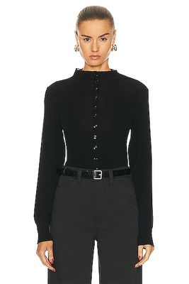Lemaire Fitted Seamless Cardigan in Black