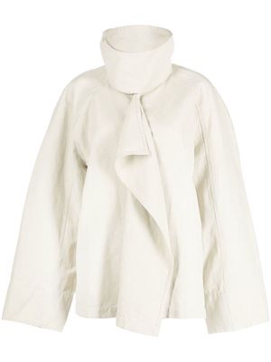 LEMAIRE gathered cotton top - Neutrals