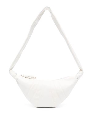 Lemaire half-moon leather shoulder bag - White