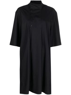 Lemaire high neck flared cotton dress - Black