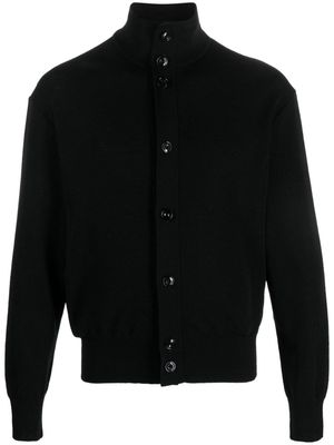 Lemaire high-neck wool cardigan - Black