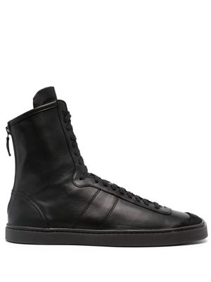 Lemaire high-top leather sneakers - Black