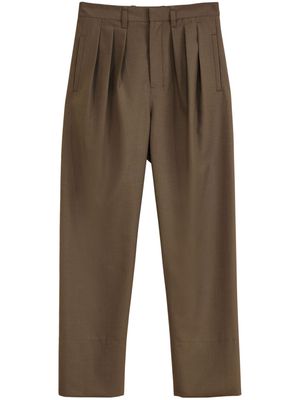 LEMAIRE high-waist straight-leg tailored trousers - Brown