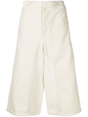 Lemaire high-waist wide cropped trousers - White