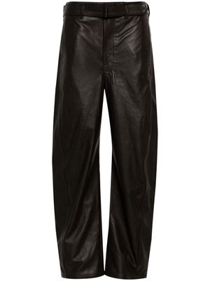 LEMAIRE high-waist wide-leg trousers - Brown