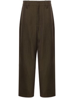 LEMAIRE high-waist wide-leg trousers - Green