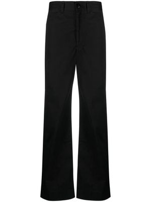 Lemaire high-waisted cotton trousers - Black
