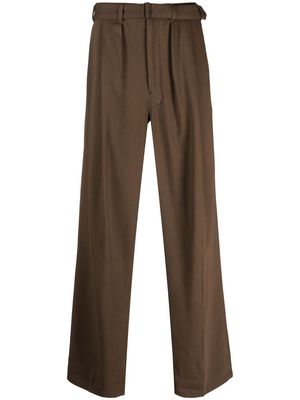 Lemaire high-waisted wide-leg trousers - Brown