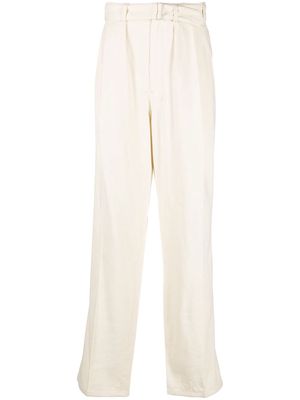 Lemaire high-waisted wide-leg trousers - White