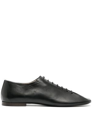 Lemaire lace-up leather loafers - BK999 - BLACK