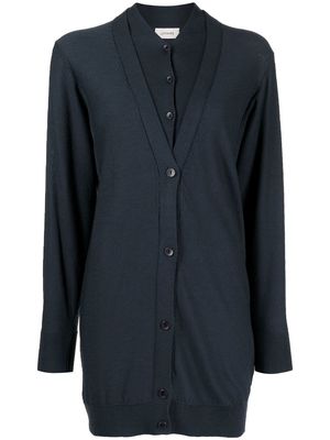 Lemaire layered V-neck cardigan - Blue