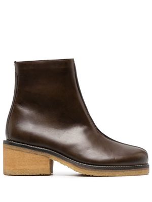 Lemaire leather ankle boots - Brown