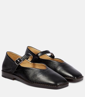 Lemaire Leather Mary Jane ballet flats