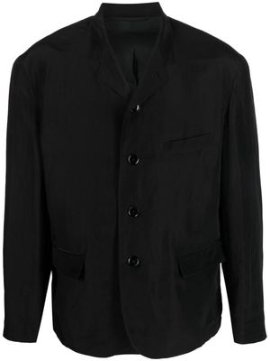 Lemaire linen-blend single-breasted blazer - Black