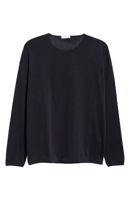 Lemaire Long Sleeve Cotton & Cashmere T-Shirt in Squid Ink Bk998
