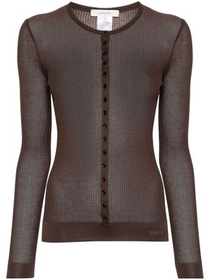 LEMAIRE long-sleeve ribbed top - Brown