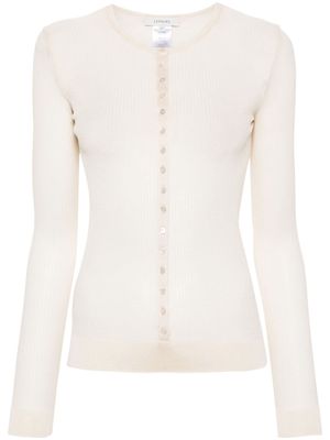 LEMAIRE long-sleeve ribbed top - Neutrals